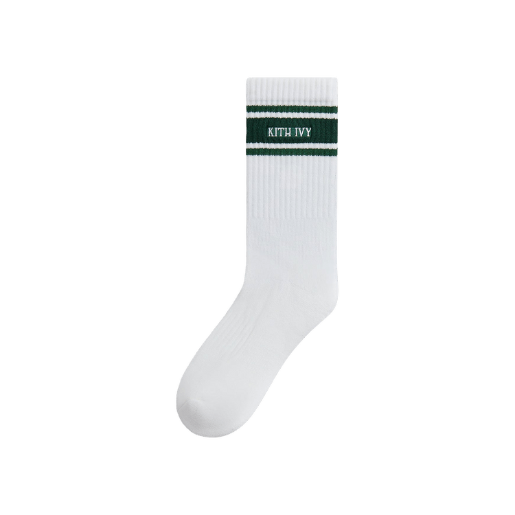 Kith Ivy For Wilson Stripe Logo Crew Socks 'White'