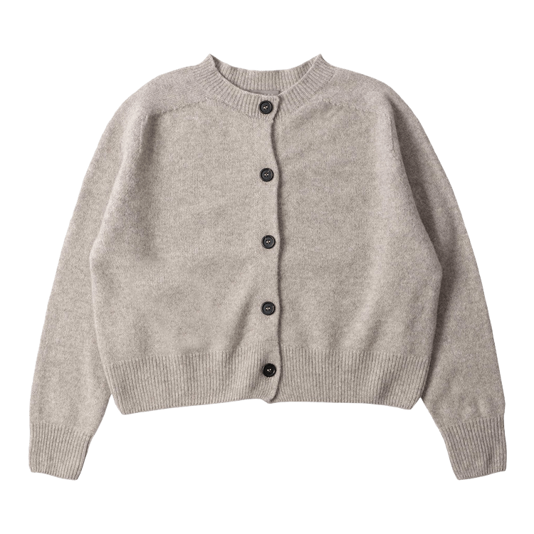 Margaret Howell Small Crew Neck Cardigan 'Natural'