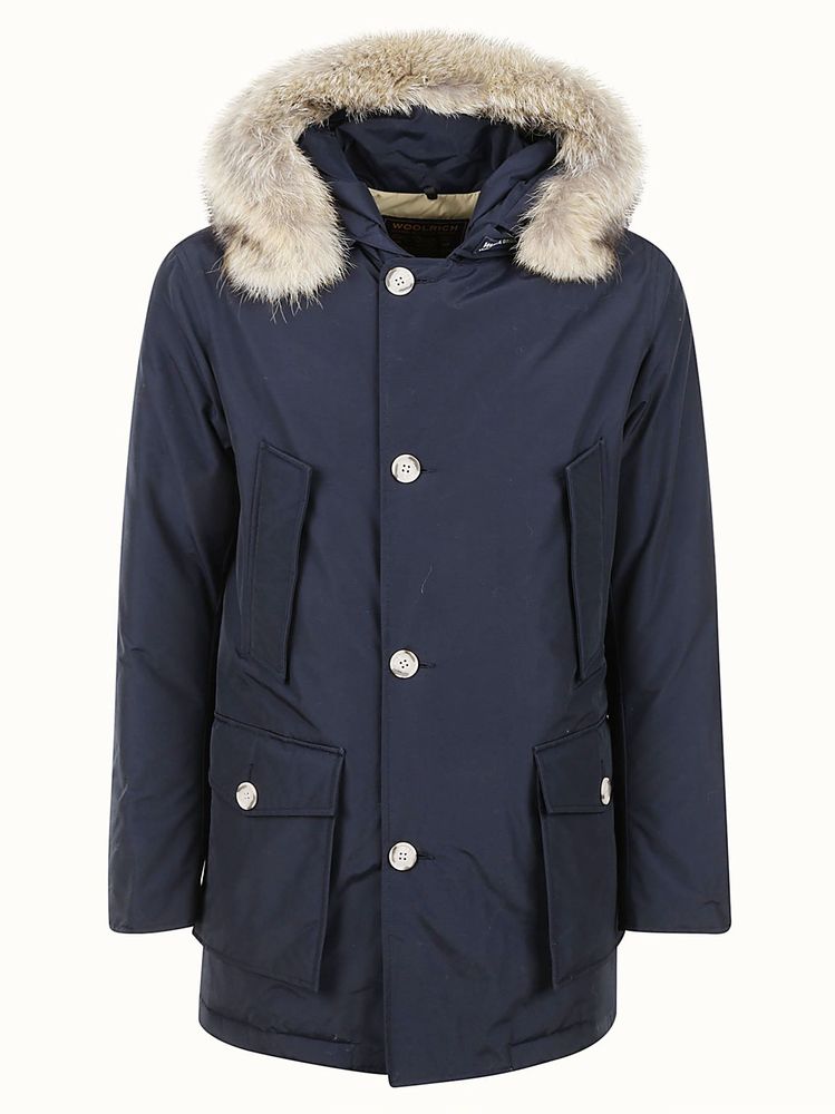 Woolrich Hooded Fur-Trim Parka Coat