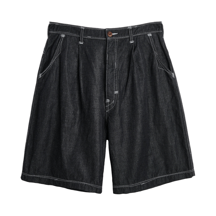 Comme des Garçons x Junya Watanabe Man Wide Leg Pleated Shorts 'Black/Navy'