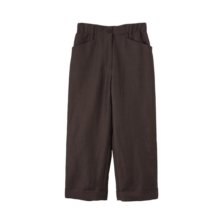 Margaret Howell Relaxed Crop Pants 'Navy/Warm Brown'