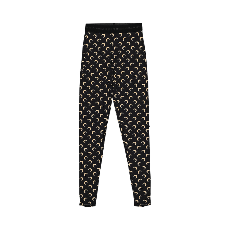 Marine Serre Regenerated All Over Moon Jersey Leggings 'Black'