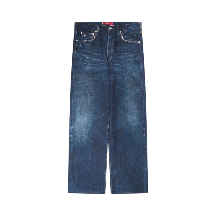 Junya Watanabe Printed Linen Trousers 'Blue'