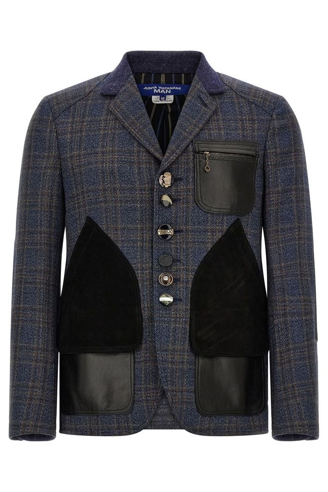 Junya Watanabe Patchwork Jewel-Button Blazer