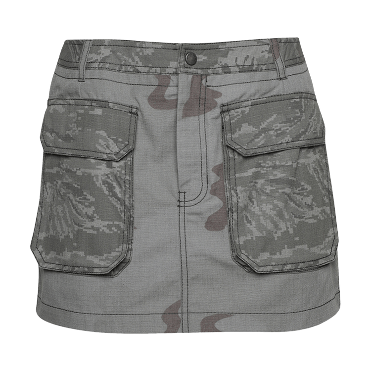 Marine Serre Regenerated Camo Mini Skirt 'Dark Grey'