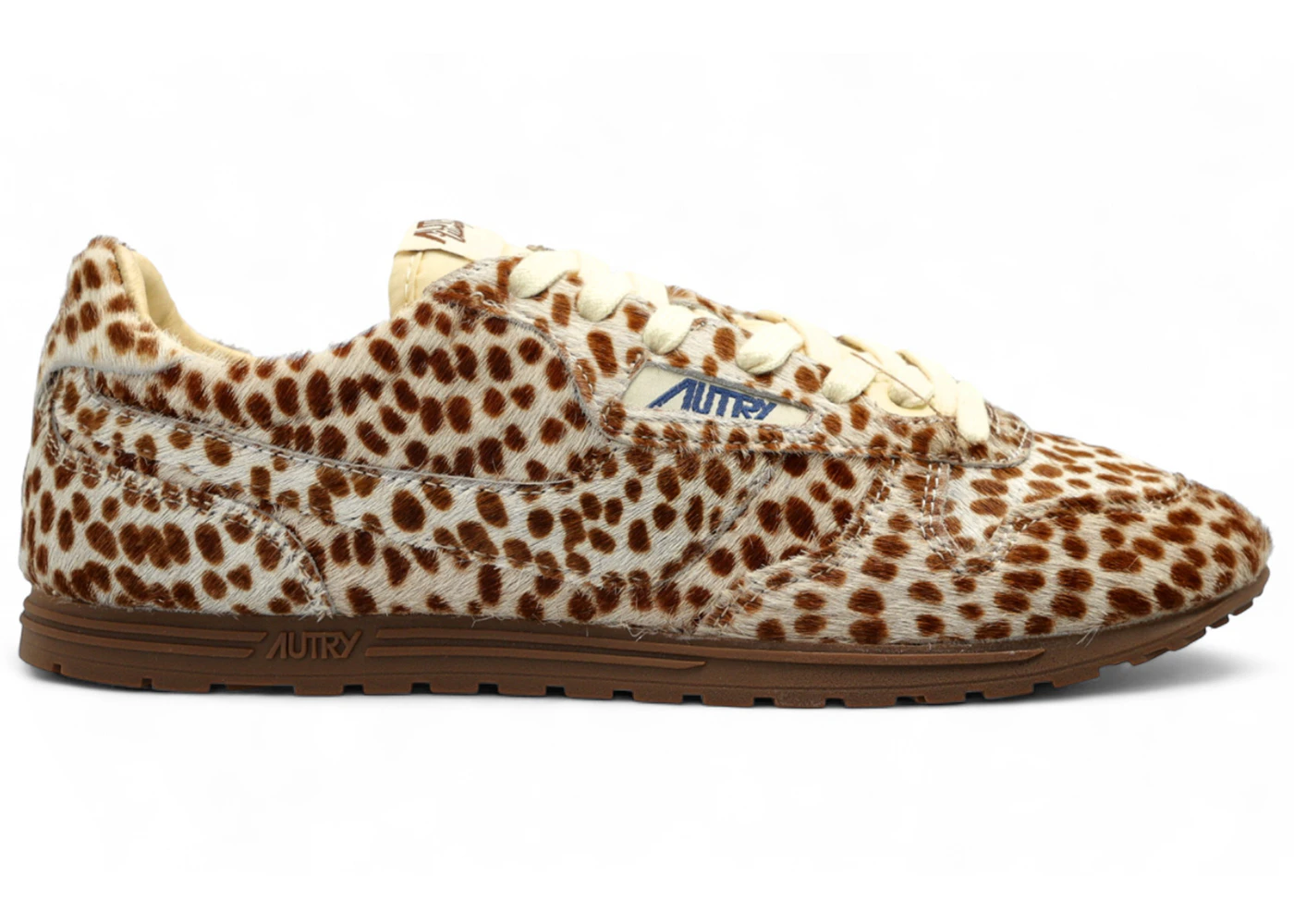 Autry Windspin Low Animal Print Pony Hair Ivory Brown (Women's)