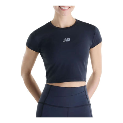 (WMNS) New Balance Harmony Fitted T-Shirt Asia Sizing 'Black'