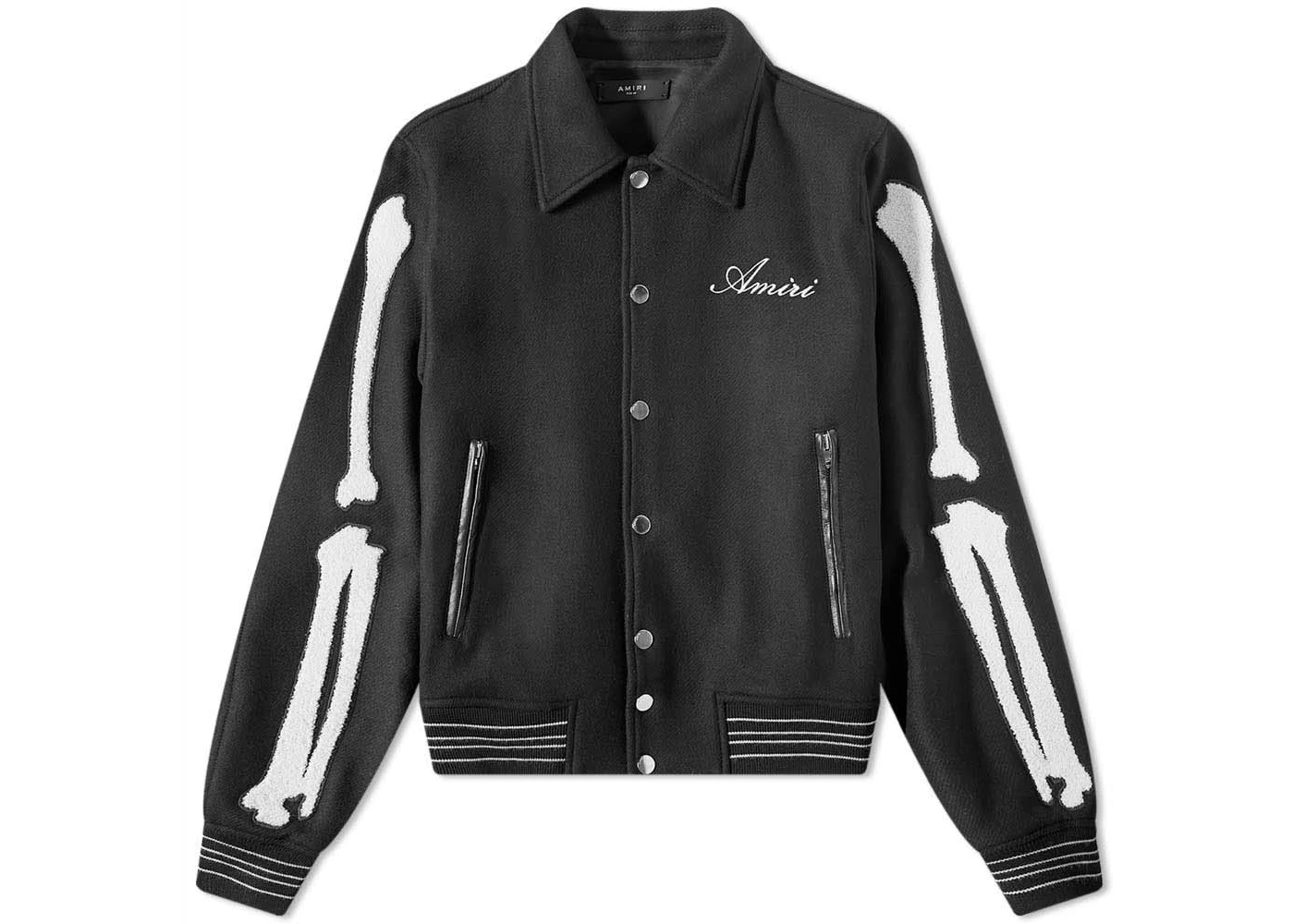 AMIRI Bones Varsity Jacket Black