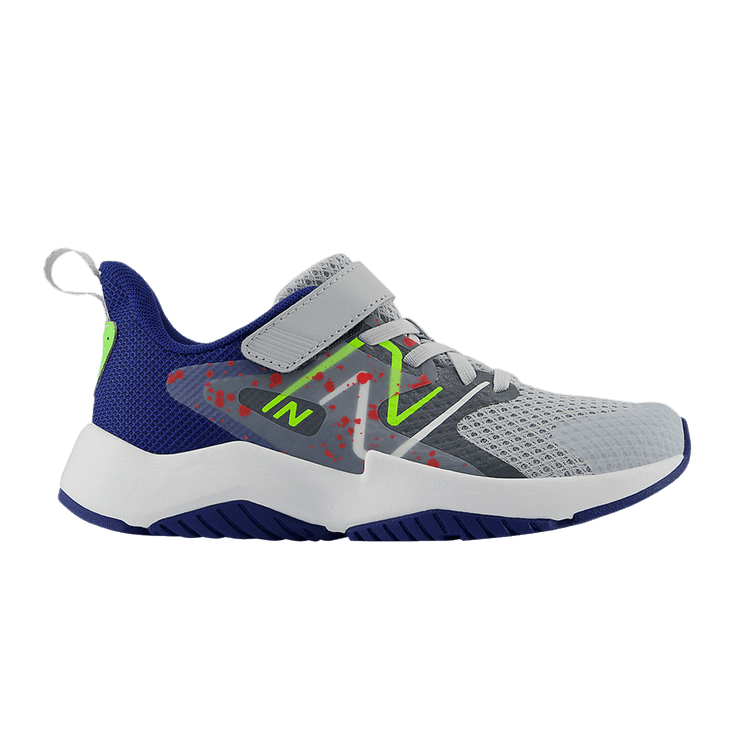 New Balance Rave Run v2 Bungee Lace Top Strap Big Kid 'Paint Splatter Pack - Granite Inkwell Green'