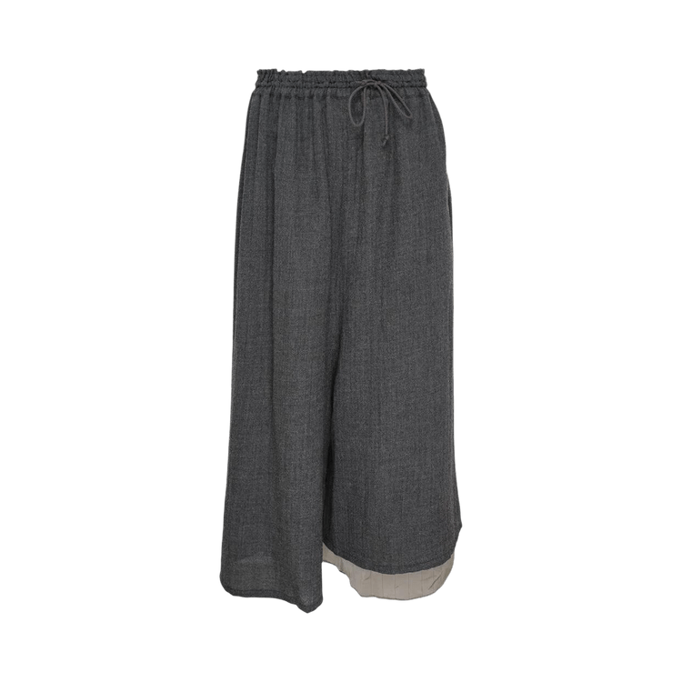 Y's O-Left Double String Pant 'Light Grey'