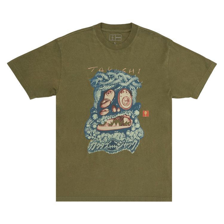 Cactus Jack by Travis Scott x Takashi Murakami Melted Utopia Dream Zodiac Tee 'Olive'