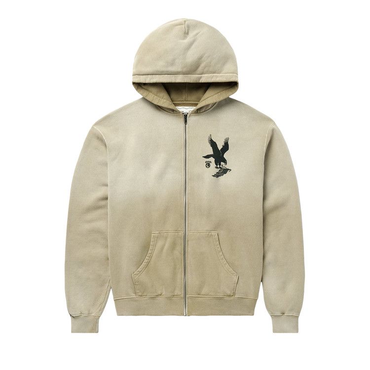 One Of These Days Where Eagles Dare Zip Hoodie 'Sand'