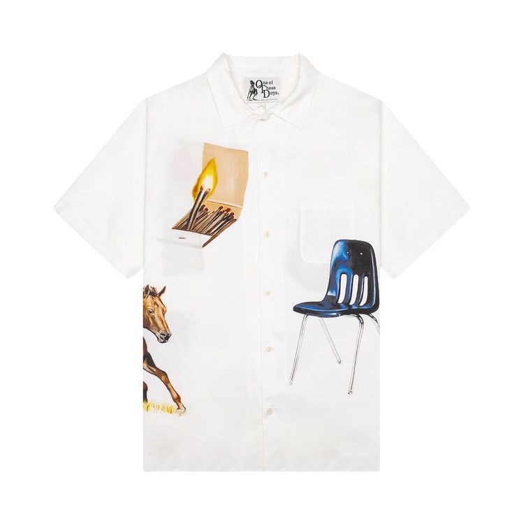 One Of These Days I Never Believed In Much, But I Believe In You Camp Shirt 'Ivory'