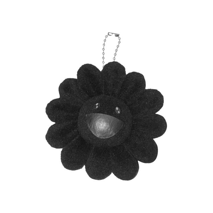 Takashi Murakami Plush Flower Keychain 'Black'