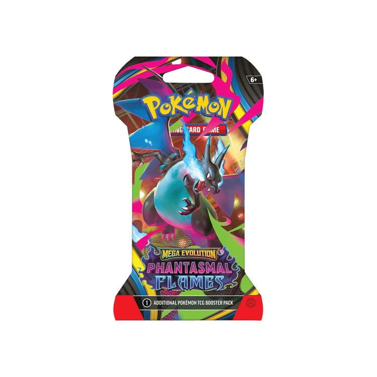 Pokémon Mega Evolution: Phantasmal Flames Sleeved Booster (Mega Charizard X Artwork)