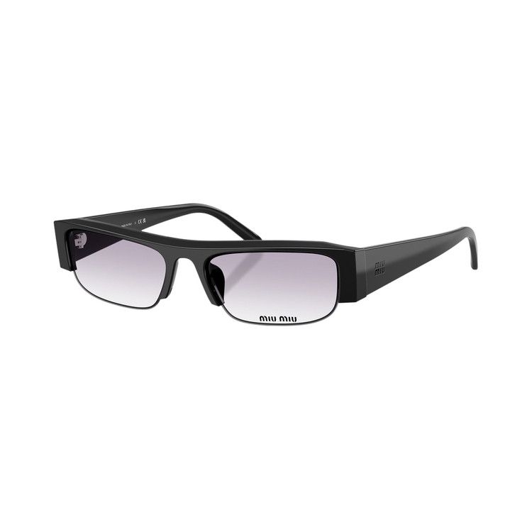 Miu Miu Half Frame Sunglasses 'Black'
