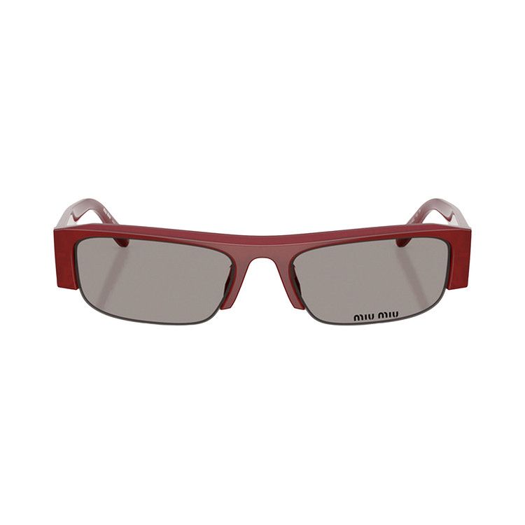 Miu Miu Half Frame Sunglasses 'Opaline Burgundy'