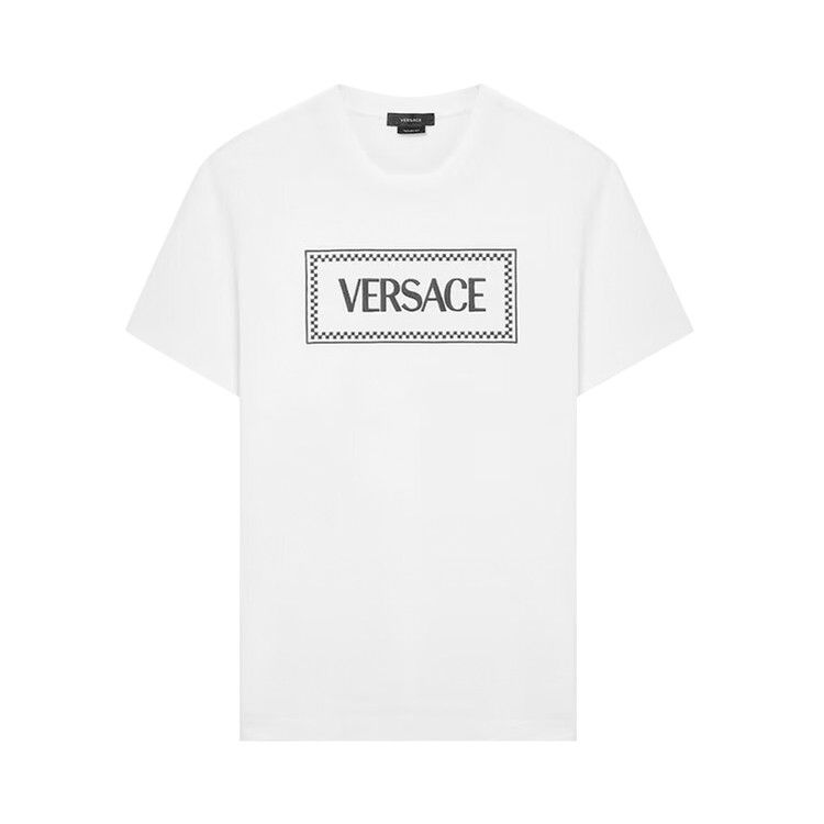 Versace Embroidered Logo Compact T-Shirt 'Optical White'