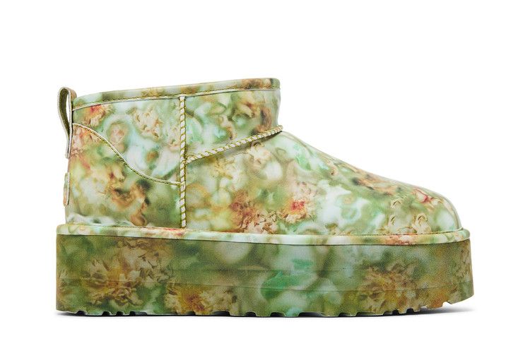 Collina Strada x UGG Classic Ultra Mini Platform Boot 'Green Floral'