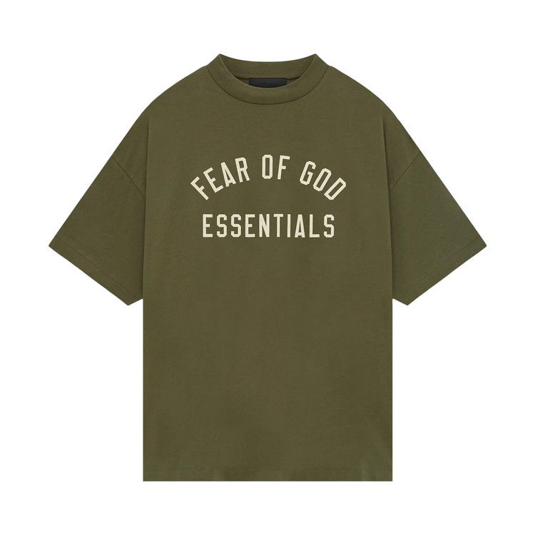 Fear of God Essentials Jersey Crewneck Tee 'Military'