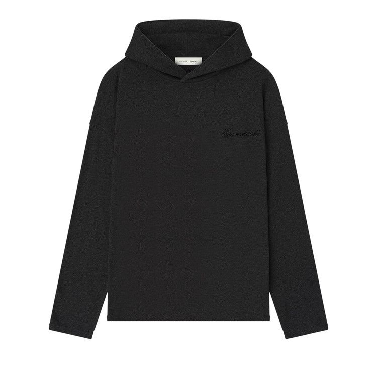 Fear of God Essentials Embroidered Classic Hooded Long-Sleeve 'Vintage Black'