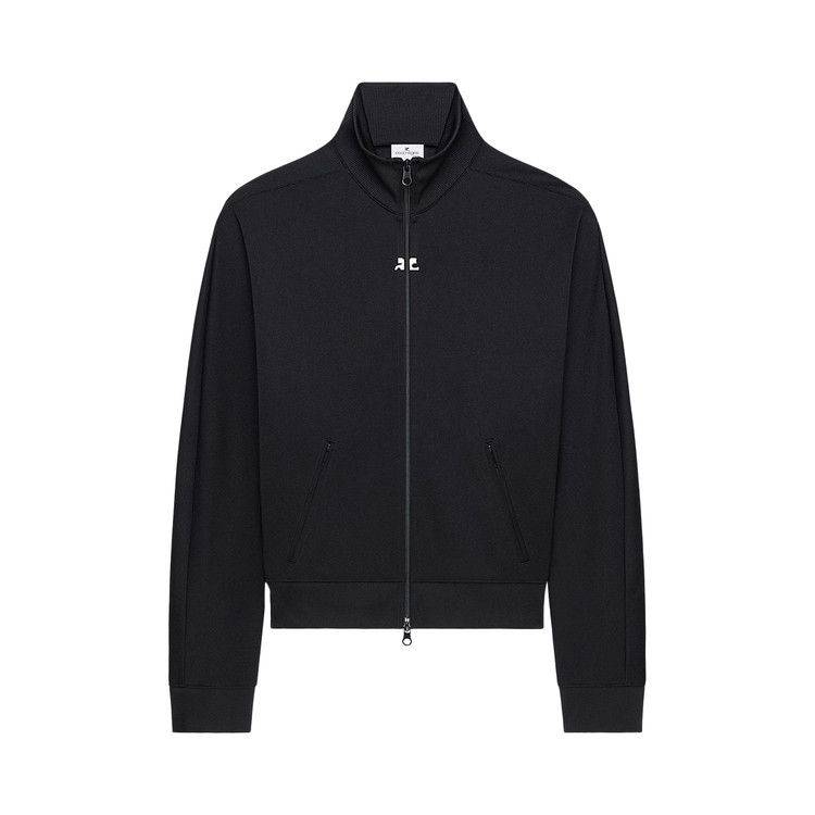 Courrèges Logo Embroidered Track Jacket 'Black'