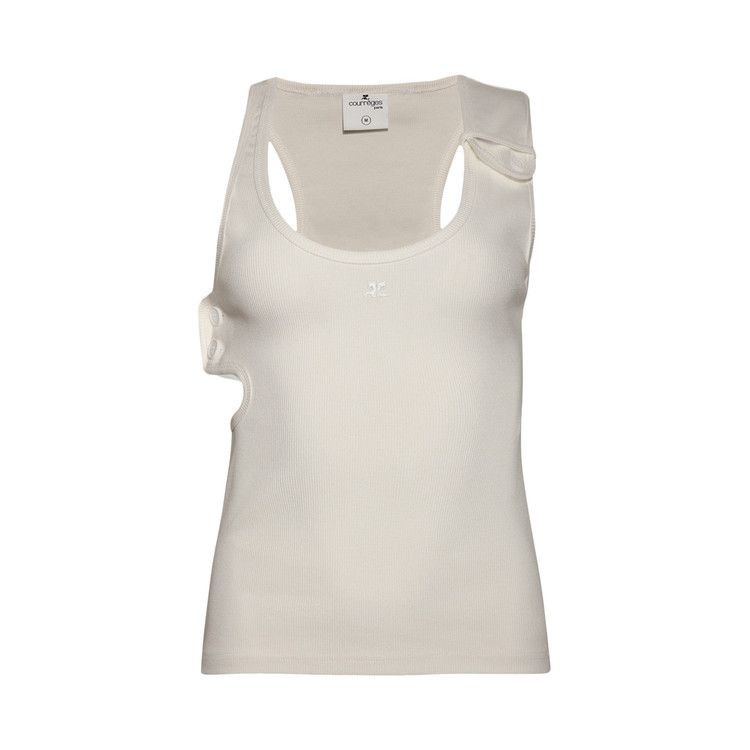 Courrèges 90s Ribbed Tank Top 'Heritage White'