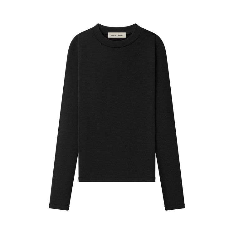 Fear of God Essentials Rib Fitted Long Sleeve Tee 'Vintage Black'