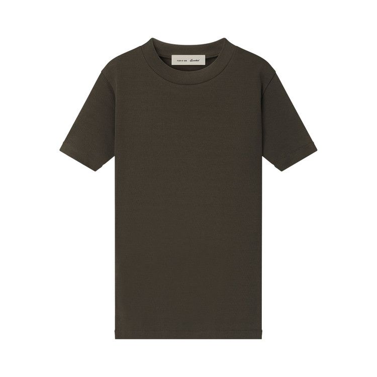 Fear of God Essentials Rib Fitted Short Sleeve Tee 'Brown'