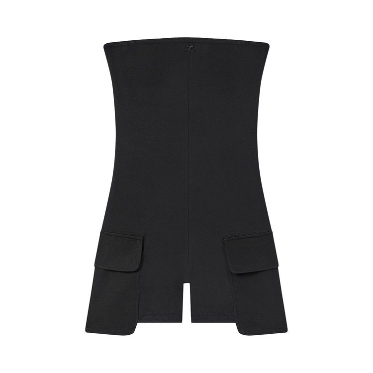 Courrèges 2-Pocket Tech Jersey Allover 'Black'