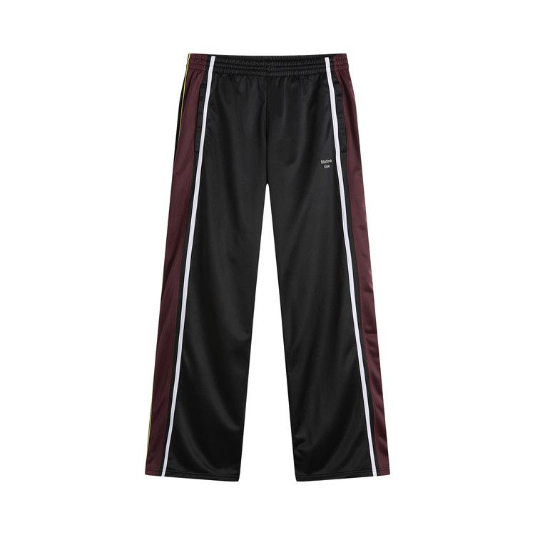 Martine Rose Wide Leg Track Pants 'Black/Burgundy'