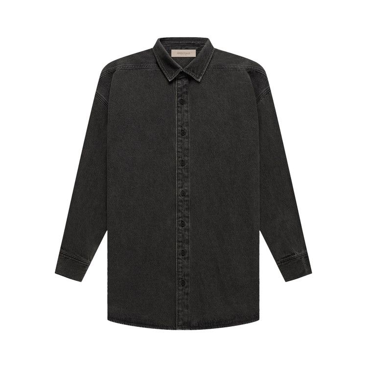 Fear of God Essentials Denim Long-Sleeve Shirt 'Black'