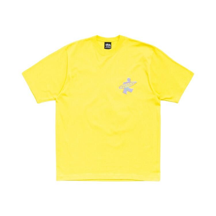 Stussy Dot Surf Puff Print Tee 'Lemon'