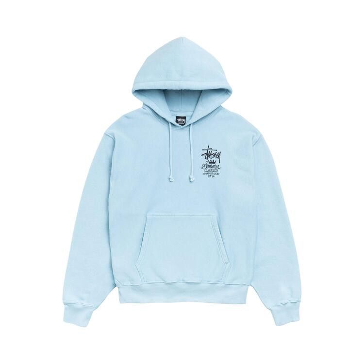 Stussy Summer Classics Hoodie Garment Dyed 'Sky Blue'