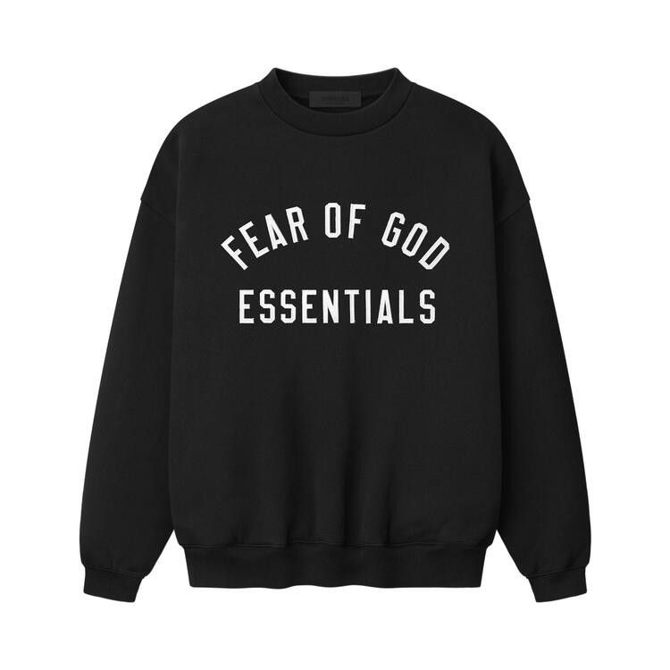 Fear of God Essentials Varsity 90s Crewneck Sweatshirt 'Vintage Black'