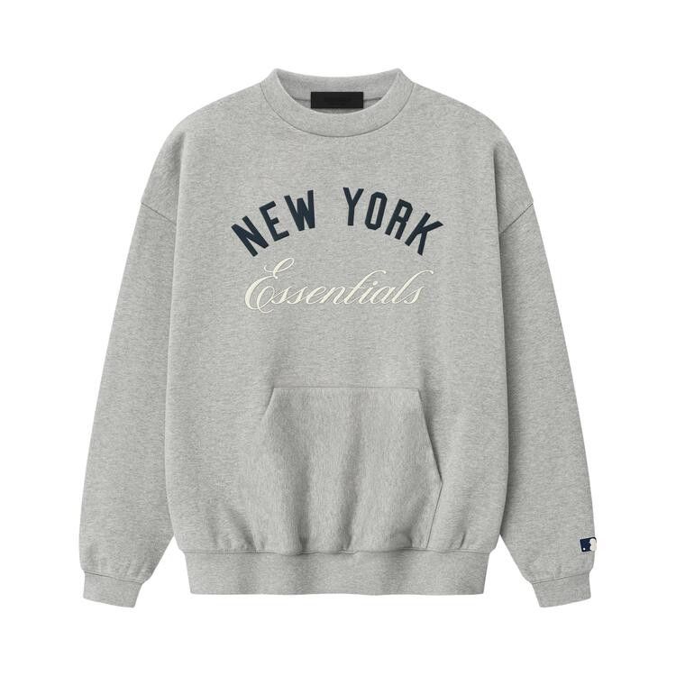 Fear of God Essentials Yankees Sport Crewneck 'Concrete Heather'
