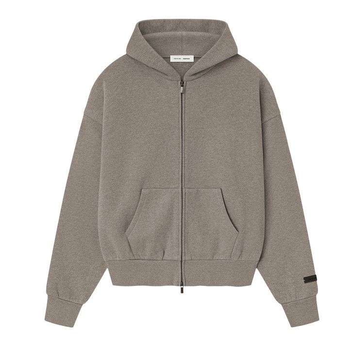 Fear of God Essentials Classic Fleece Zip-Up Hoodie 'Homestead Heather'