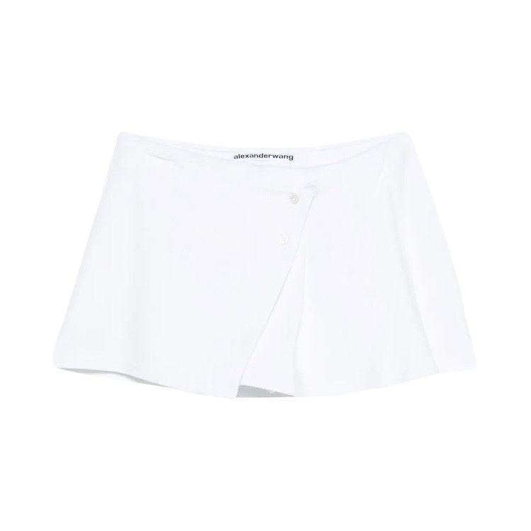 Alexander Wang Pleated Wrap Mini Skirt 'Vintage White'