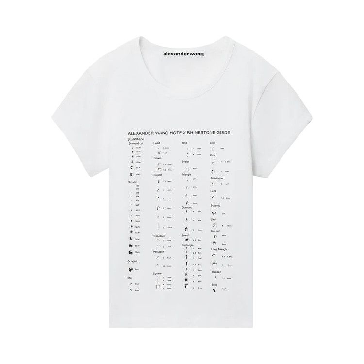 Alexander Wang Hotfix Graphic Fitted Short-Sleeve Tee 'White'