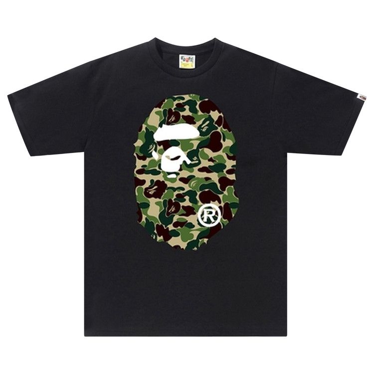BAPE ABC Camo Big Ape Head Tee 'Black/Green'