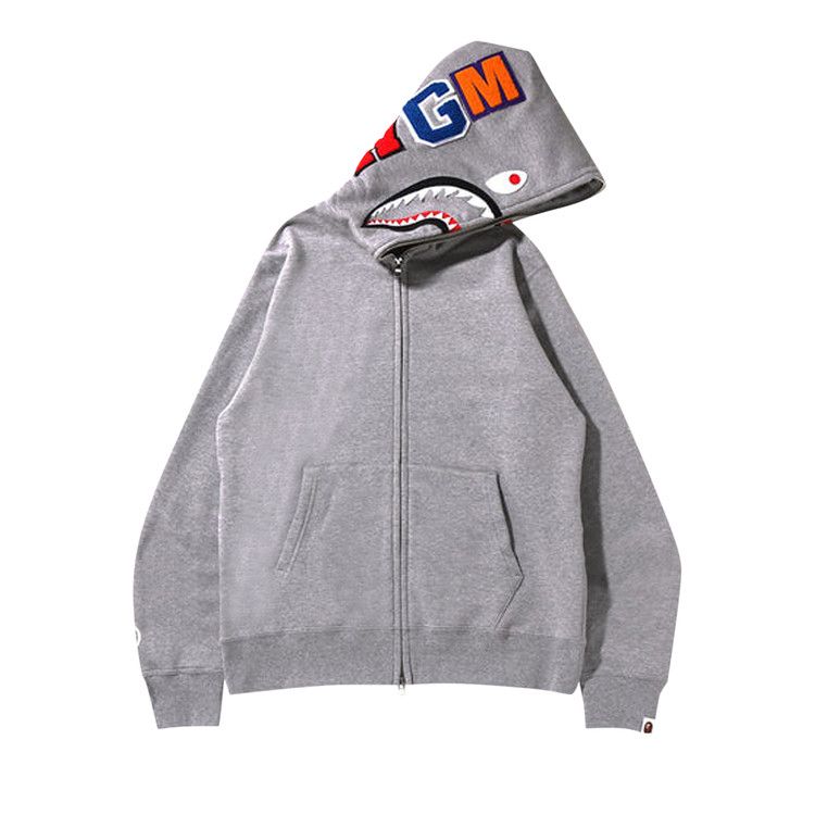 BAPE Shark Full Zip Hoodie 'Grey'