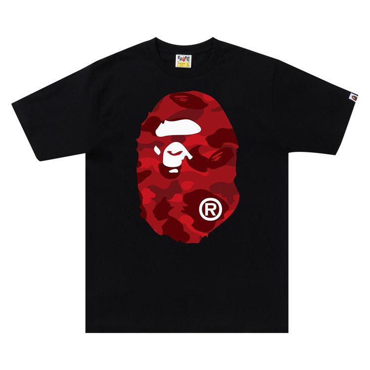 BAPE Color Camo Big Ape Head Tee 'Black/Red'