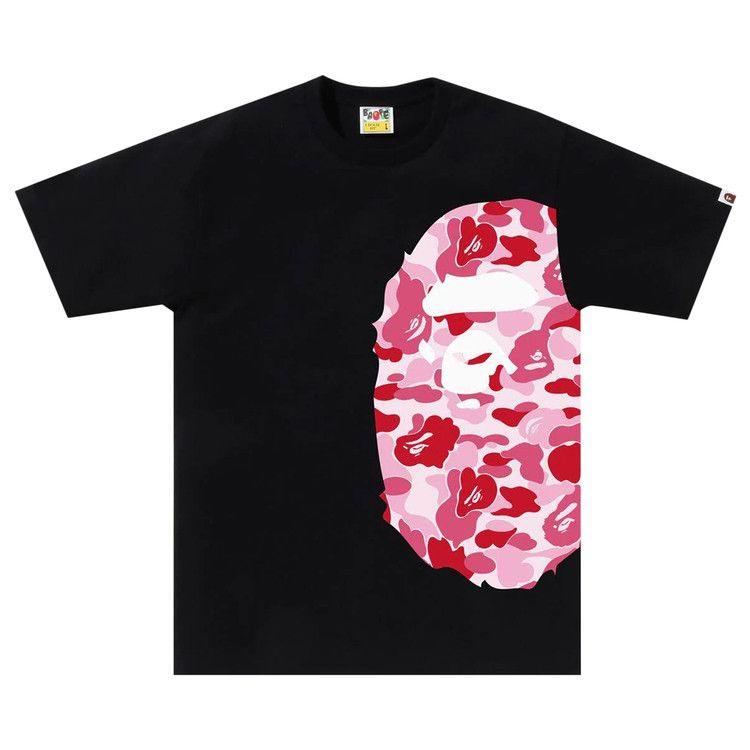BAPE ABC Camo Side Big Ape Head Tee 'Black/Pink'