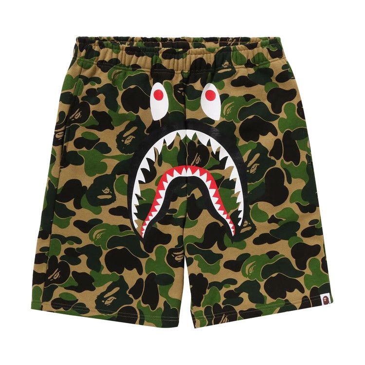 BAPE ABC Camo Shark Sweatshorts 'Green'