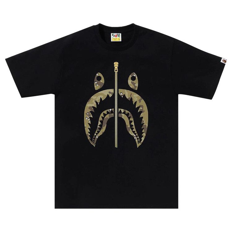 BAPE Bitmap Shark Tee 'Black'
