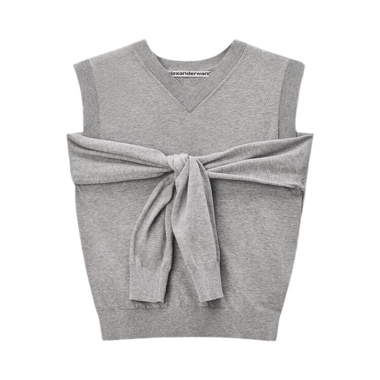 Alexander Wang Wrapped Vest Cardigan 'Heather Grey'