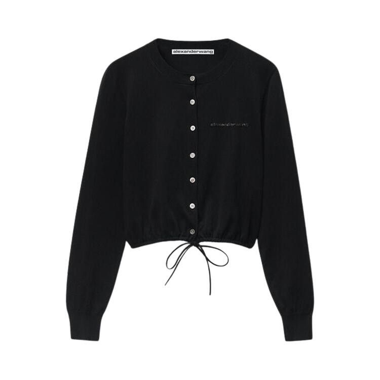 Alexander Wang Drawstring Hem Cardigan 'Black'