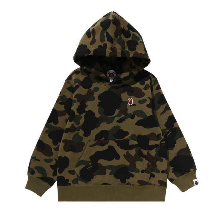 BAPE Kids 1st Camo One Point Pullover Hoodie 'Green'
