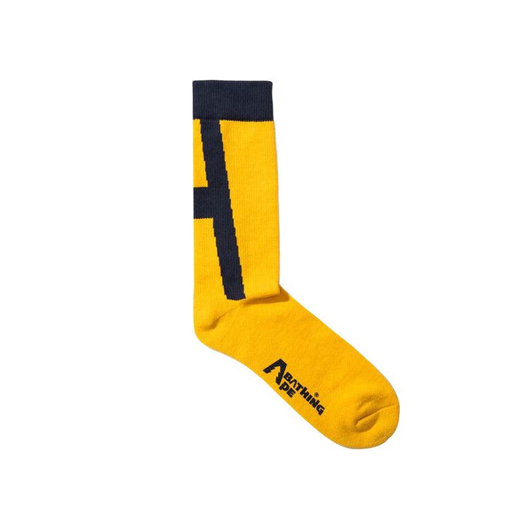 BAPE x Kazuki Kuraishi A Logo Socks 'Yellow'
