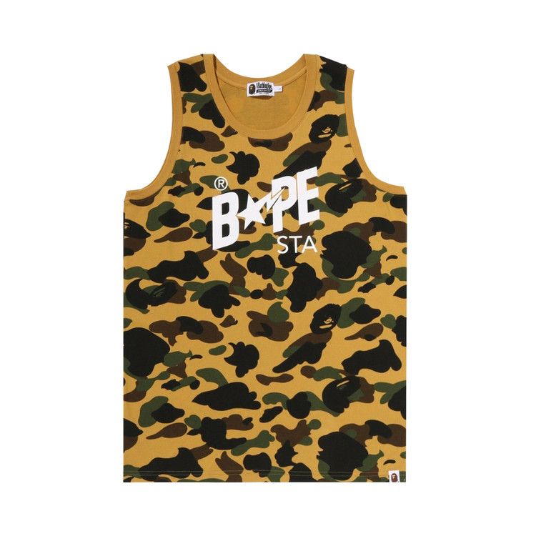 BAPE 1st Camo Bape Sta Tank Top 'Yellow'
